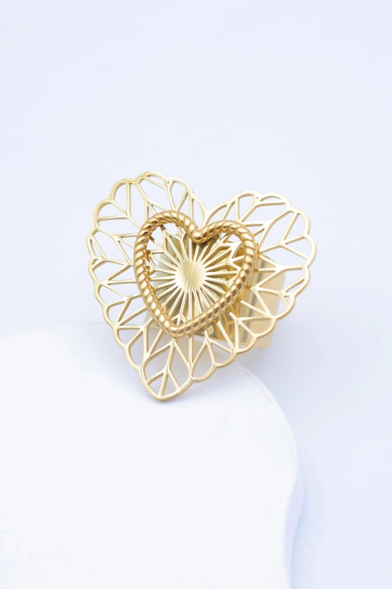Bague en acier inoxydable ajustable - DORÉ