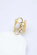Bague en acier inoxydable ajustable - BLANC