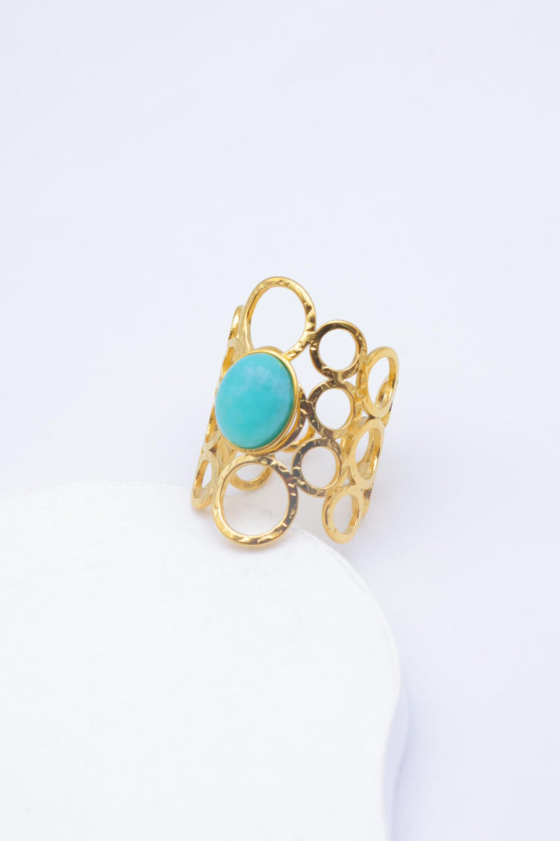 Bague en acier inoxydable ajustable - BLEU