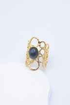 Bague en acier inoxydable ajustable - NOIR