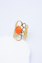 Bague en acier inoxydable ajustable - ORANGE