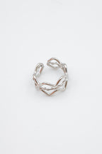 Bague en acier inoxydable ajustable - ARGENT