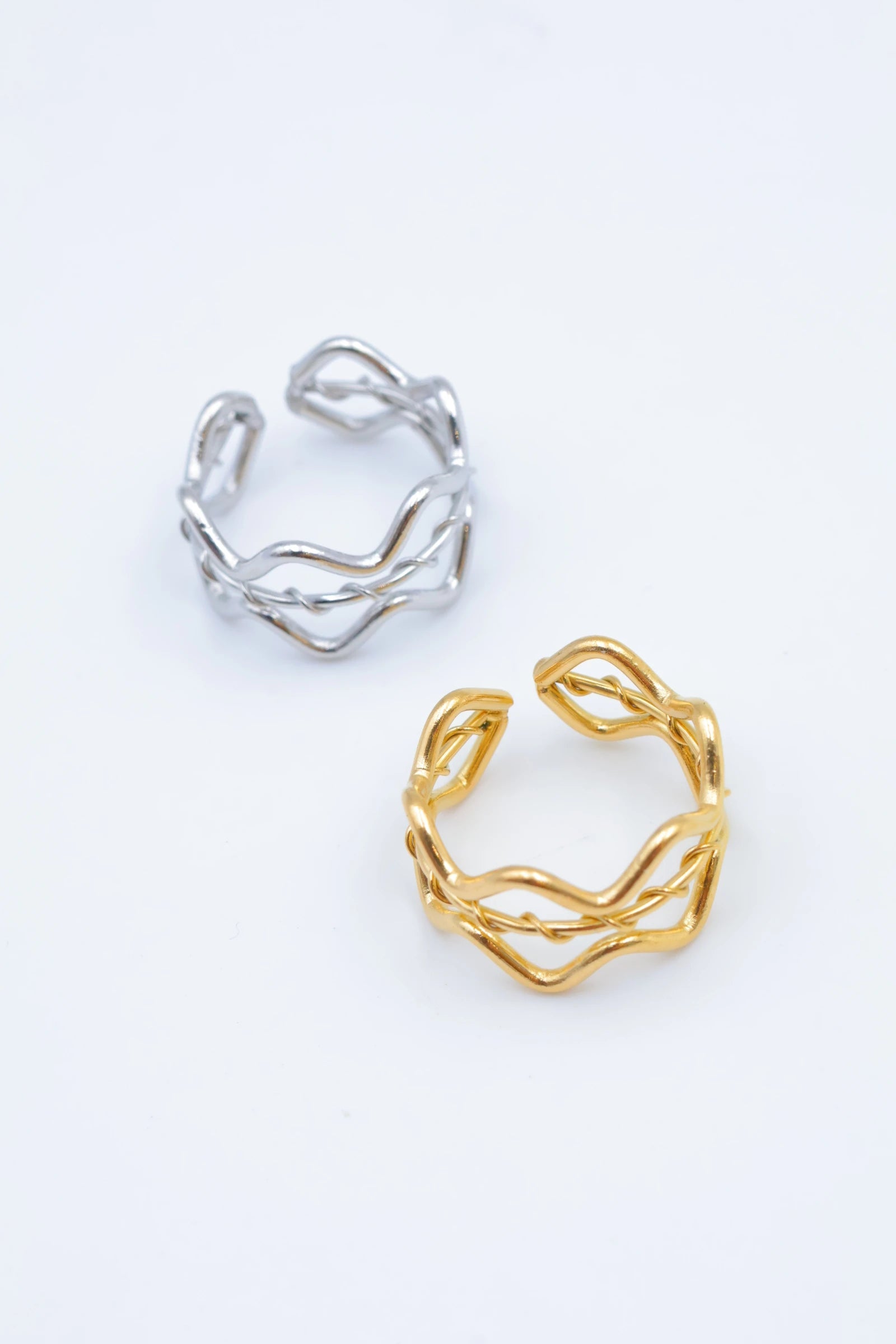 Bague en acier inoxydable ajustable - DORÉ