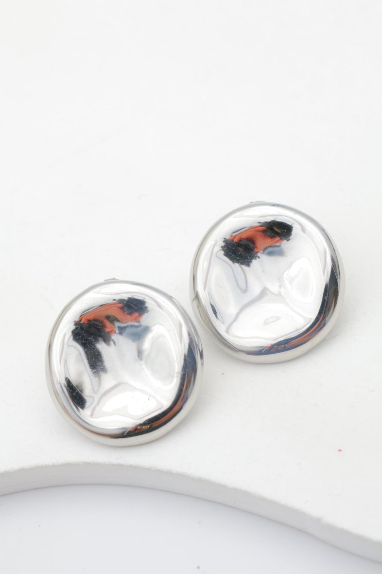 Boucles d'oreilles en acier inoxydable - ARGENT