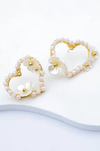 Boucles d'oreilles en acier inoxydable - BLANC