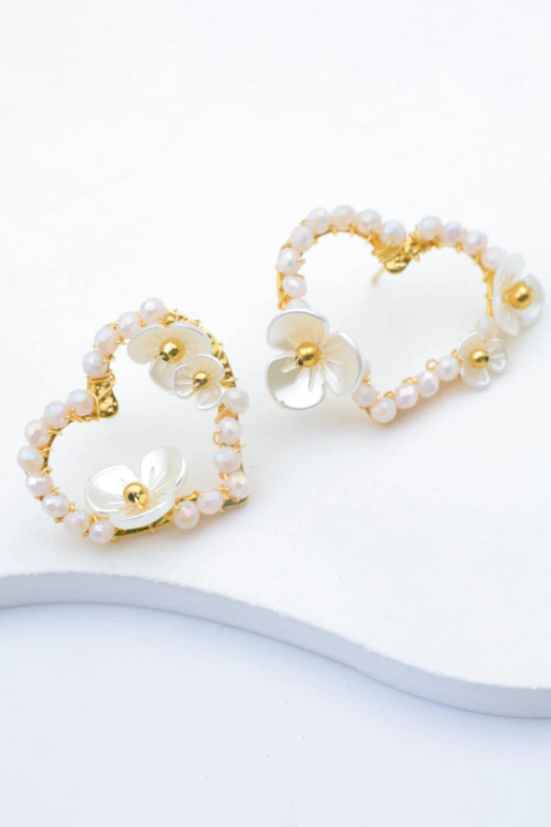 Boucles d'oreilles en acier inoxydable - BLANC