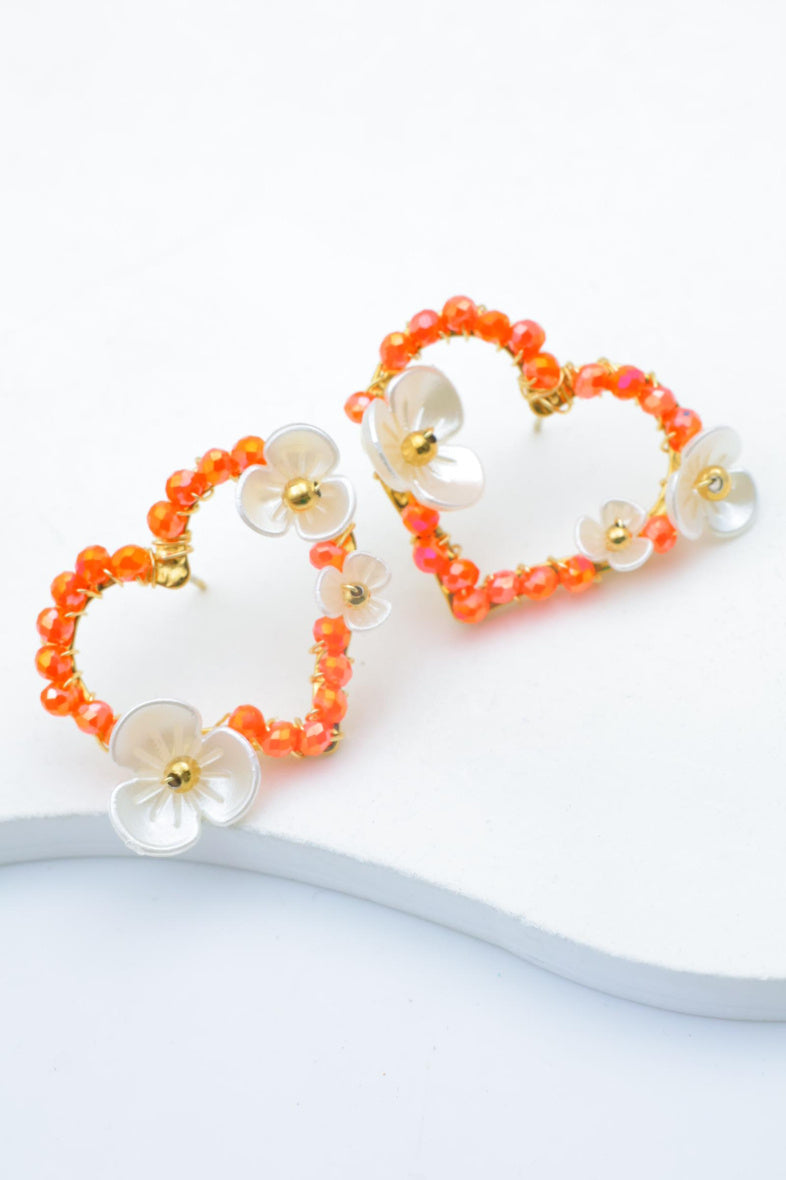 Boucles d'oreilles en acier inoxydable - ORANGE
