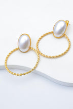 Boucles d'oreilles en acier inoxydable - BLANC
