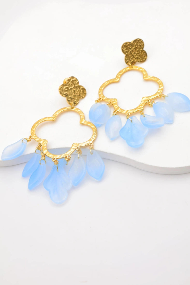 Boucles d'oreilles en acier inoxydable - BLEU