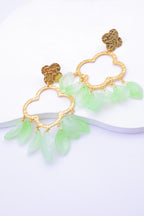 Boucles d'oreilles en acier inoxydable - VERT