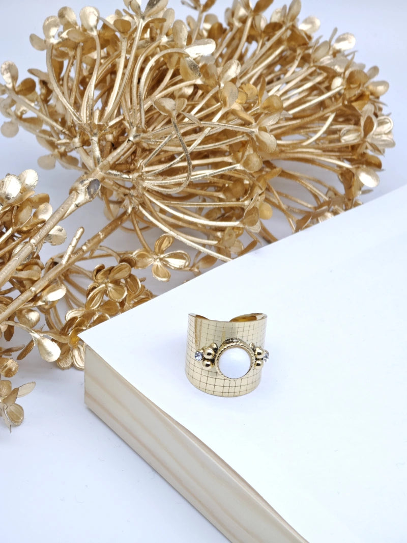 Bague en acier inoxydable ajustable - BLANC