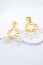 Boucles d'oreilles en acier inoxydable - BLANC