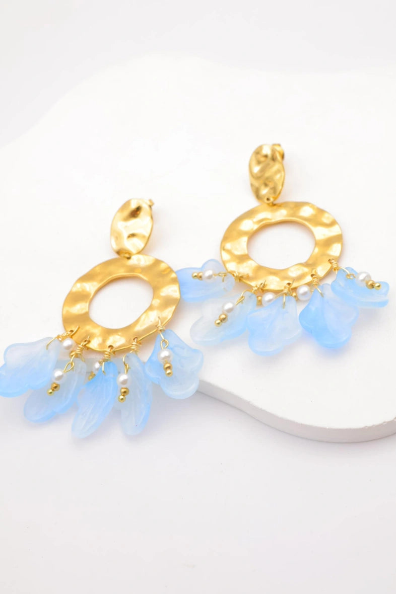 Boucles d'oreilles en acier inoxydable - BLEU
