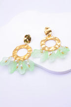 Boucles d'oreilles en acier inoxydable - VERT