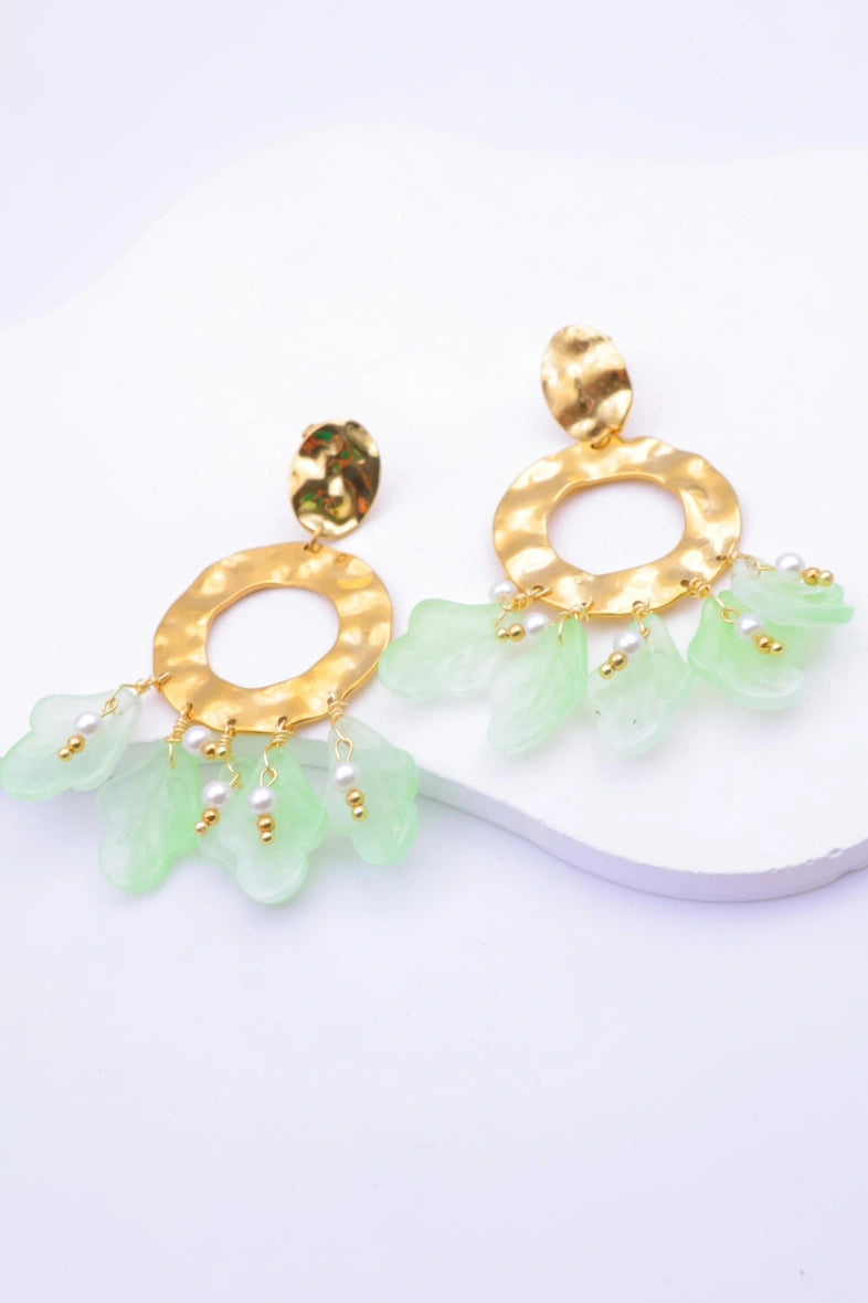 Boucles d'oreilles en acier inoxydable - VERT