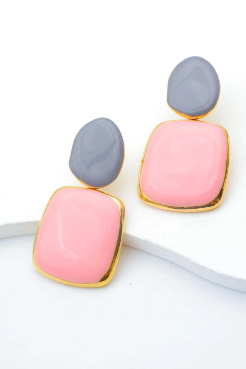 Boucles d'oreilles en acier inoxydable - ROSE
