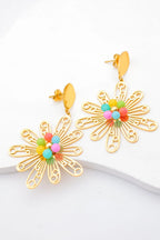 Boucles d'oreilles en acier inoxydable - MULTICOLORE