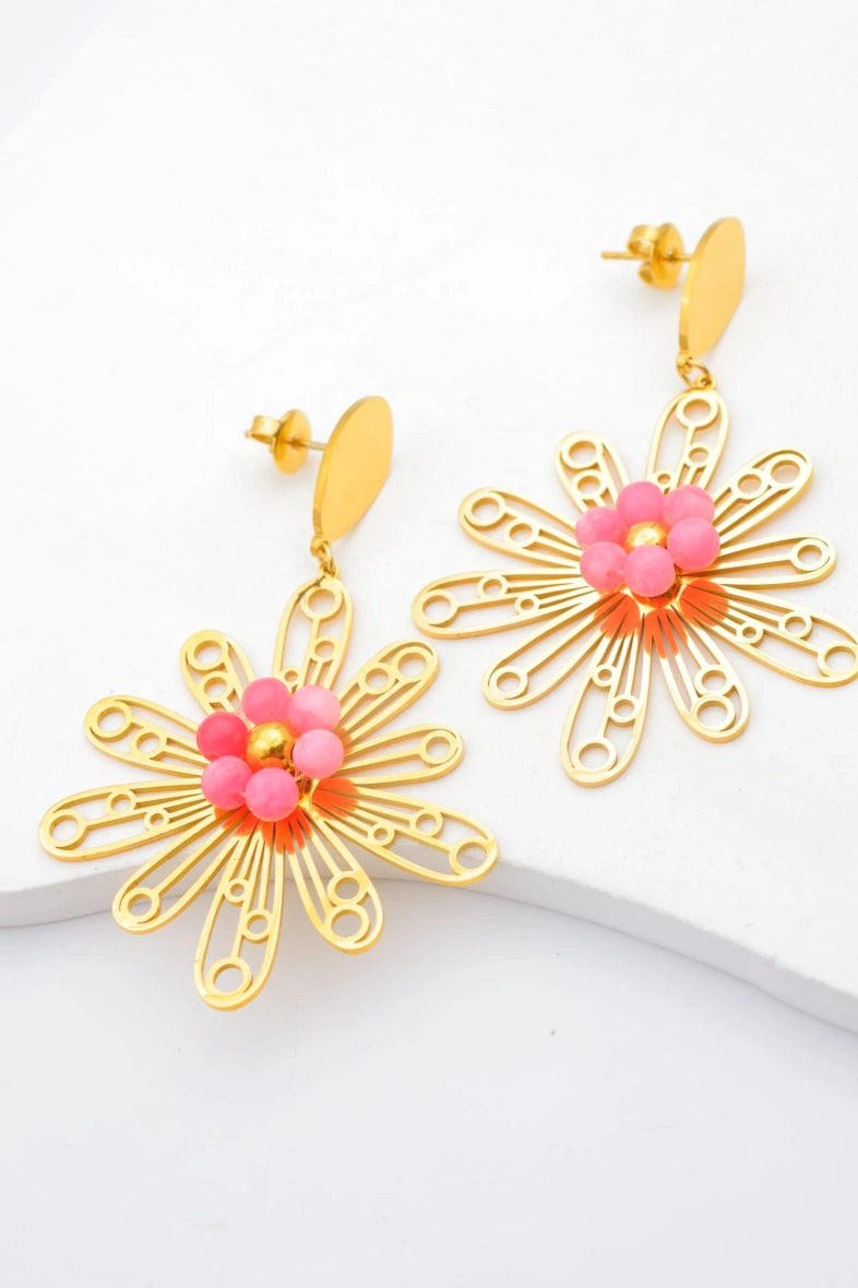 Boucles d'oreilles en acier inoxydable - ROSE