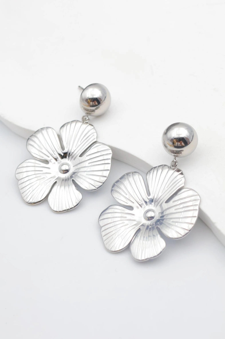 Boucles d'oreilles en acier inoxydable - ARGENT