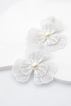 Boucles d'oreilles en acier inoxydable - BLANC