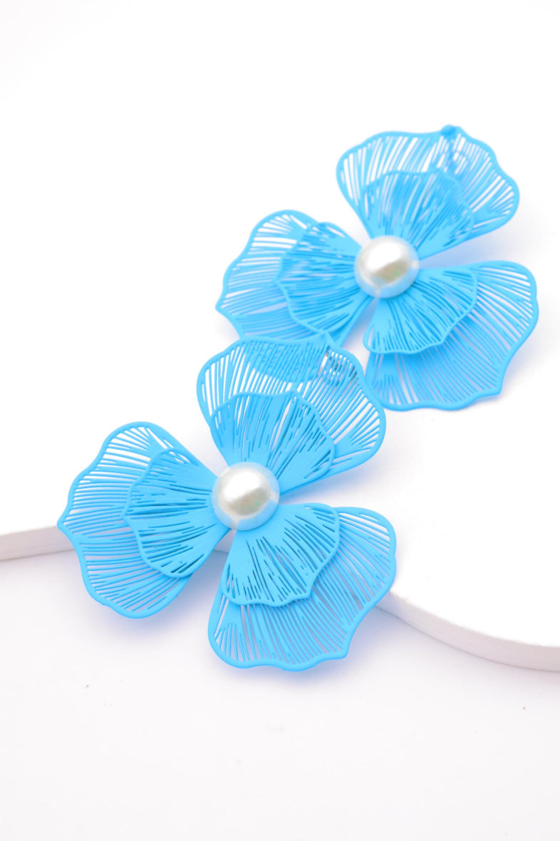 Boucles d'oreilles en acier inoxydable - BLEU