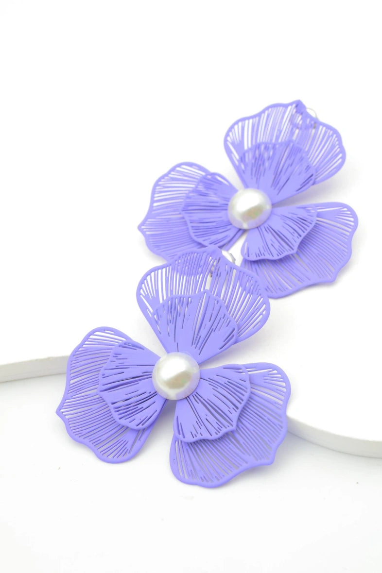 Boucles d'oreilles en acier inoxydable - VIOLET