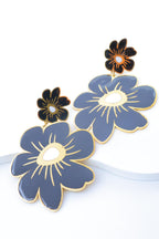 Boucles d'oreilles en acier inoxydable - NOIR