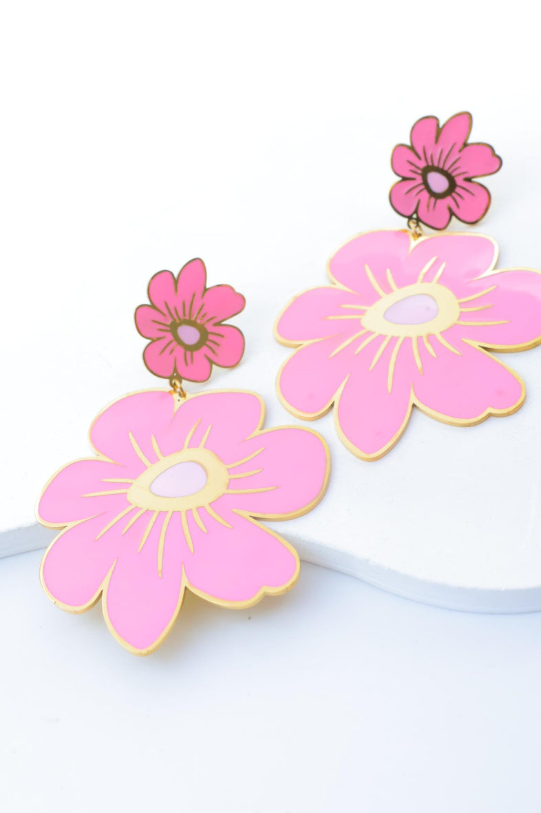 Boucles d'oreilles en acier inoxydable - ROSE