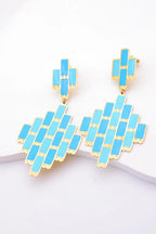 Boucles d'oreilles en acier inoxydable - BLEU
