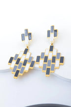Boucles d'oreilles en acier inoxydable - NOIR