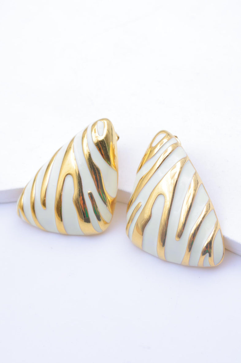 Boucles d'oreilles en acier inoxydable - BLANC