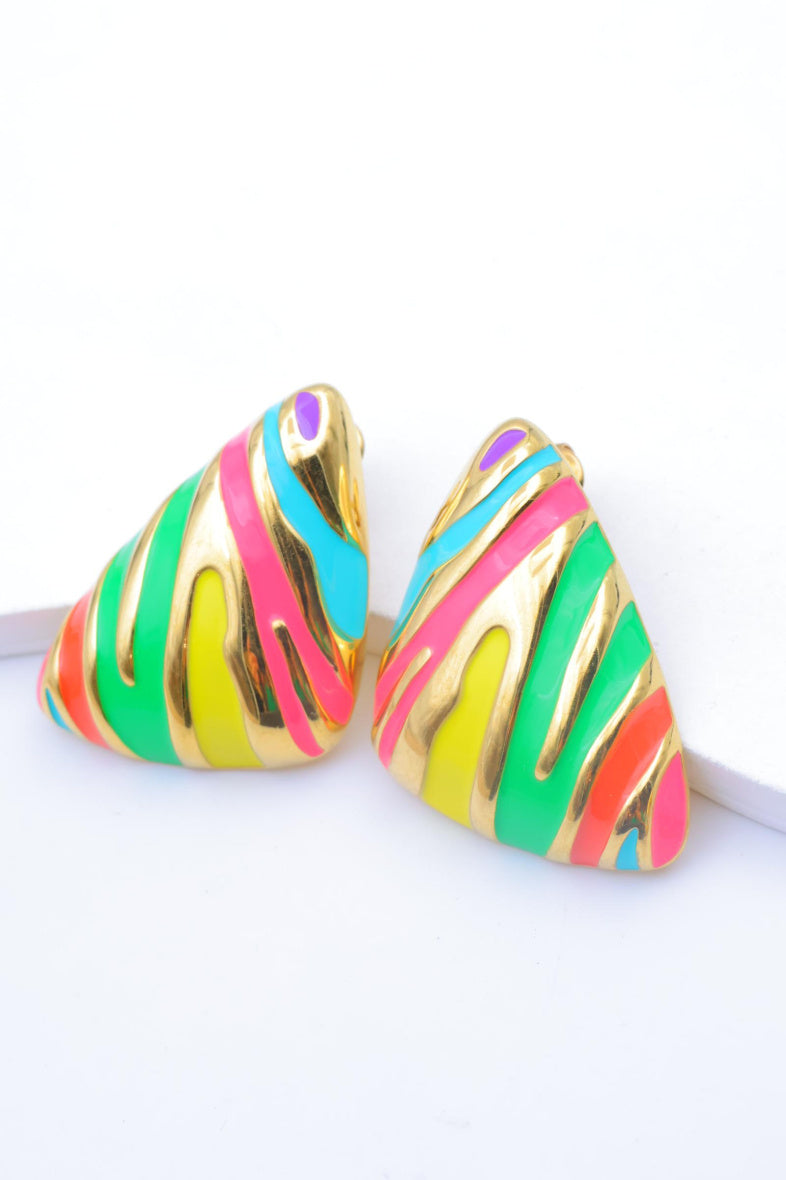 Boucles d'oreilles en acier inoxydable - MULTICOLORE