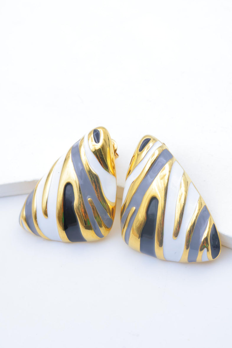 Boucles d'oreilles en acier inoxydable - NOIR