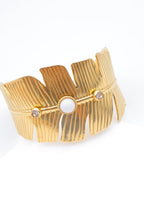 Bracelet jonc en acier inoxydable - BLANC