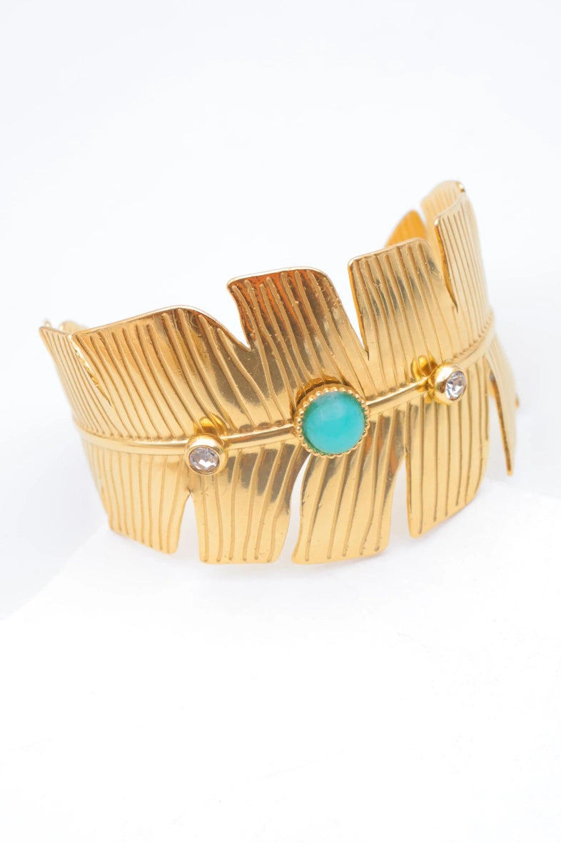 Bracelet jonc en acier inoxydable - BLEU