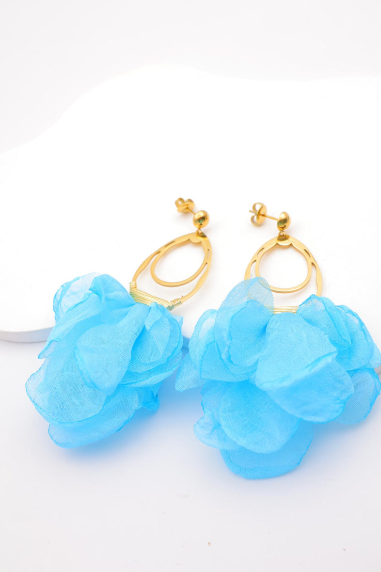Boucles d'oreilles en acier inoxydable - BLEU