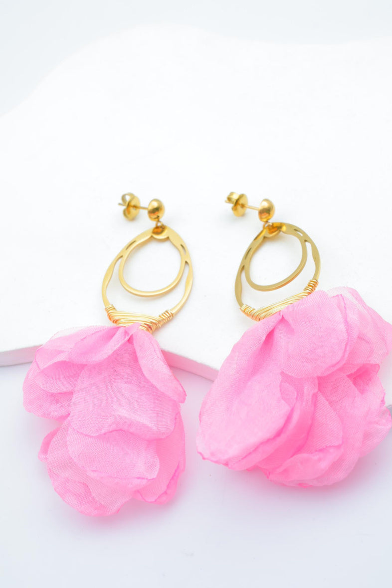 Boucles d'oreilles en acier inoxydable - ROSE
