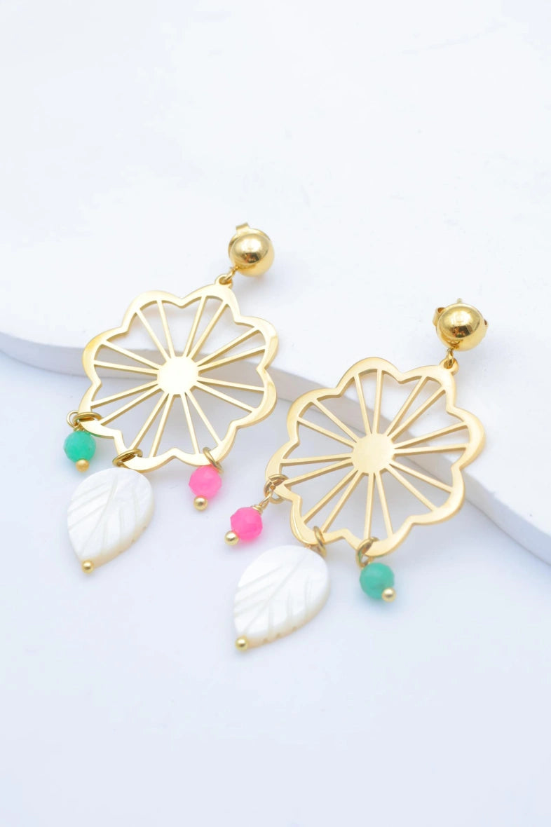 Boucles d'oreilles en acier inoxydable - MULTICOLORE
