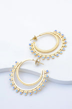 Boucles d'oreilles en acier inoxydable - BLEU