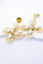 Boucles d'oreilles en acier inoxydable - BLANC