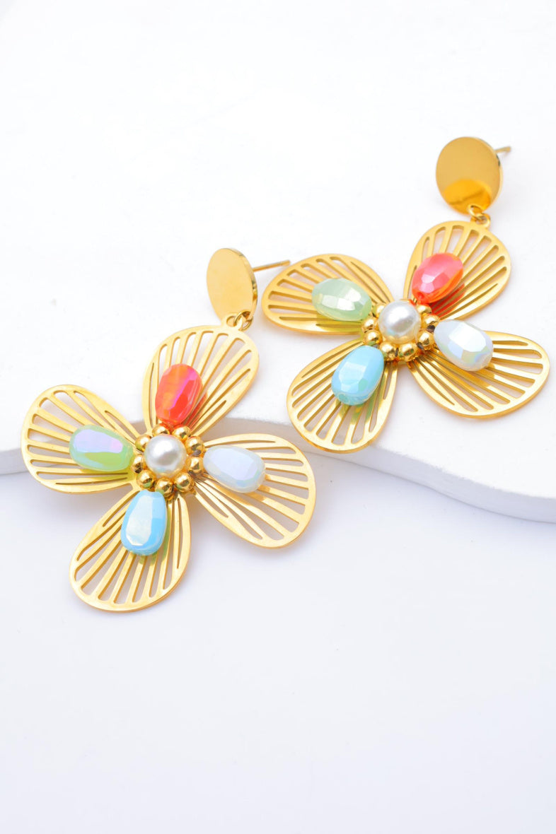 Boucles d'oreilles en acier inoxydable - MULTICOLORE