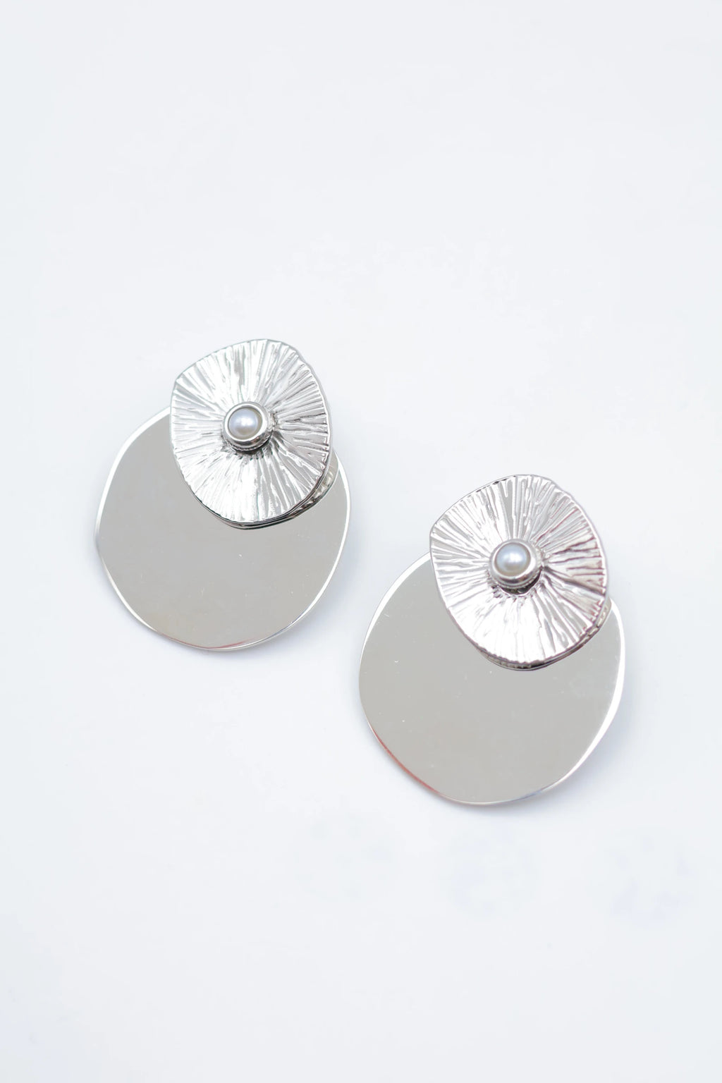 Boucles d'oreilles en acier inoxydable - ARGENT