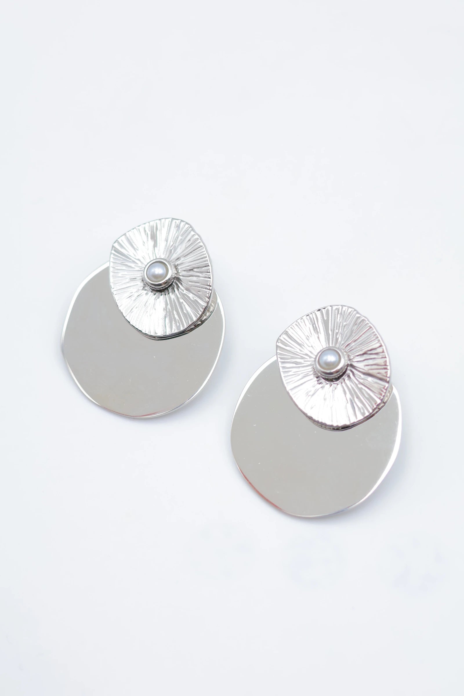Boucles d'oreilles en acier inoxydable - ARGENT