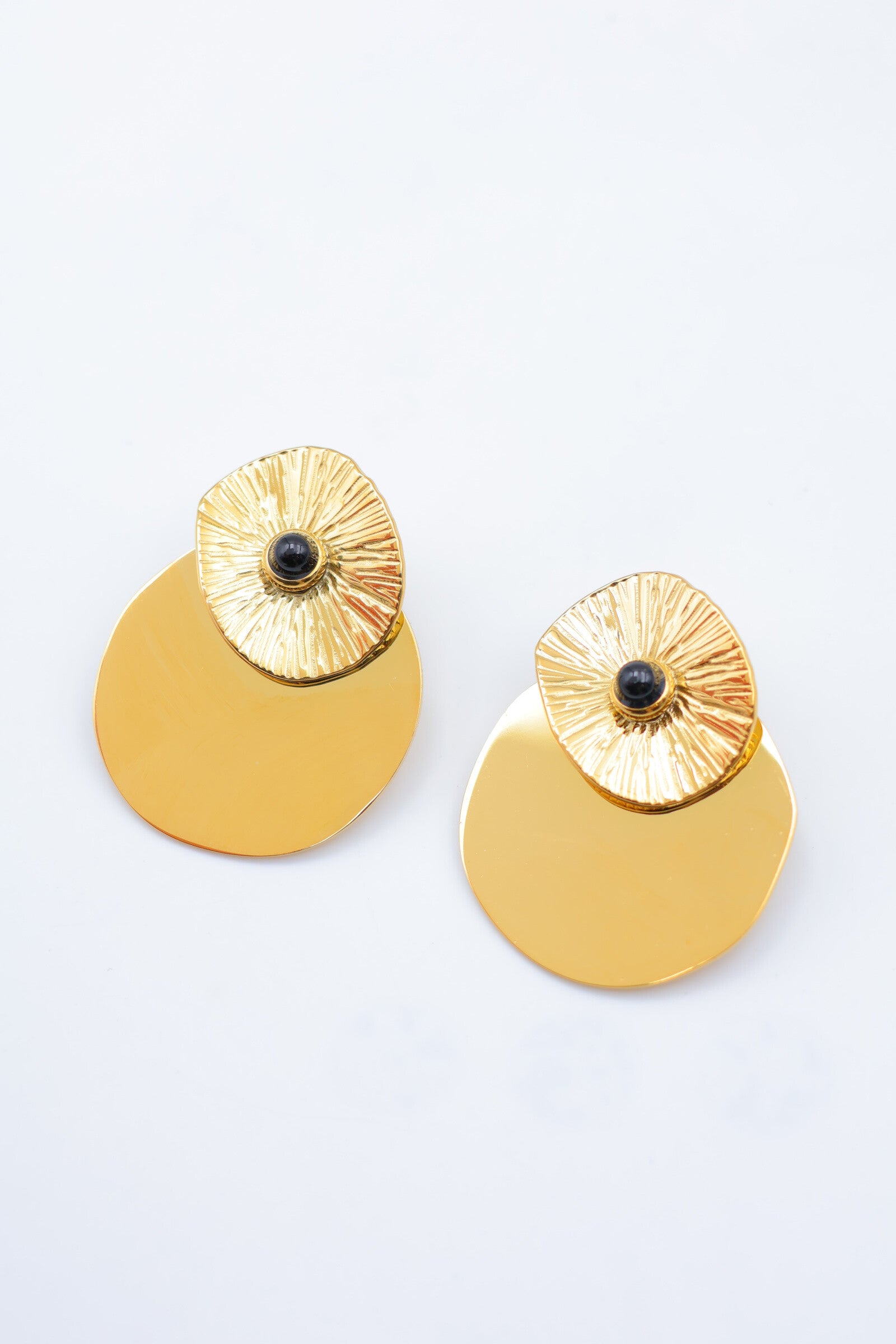 Boucles d'oreilles en acier inoxydable - NOIR