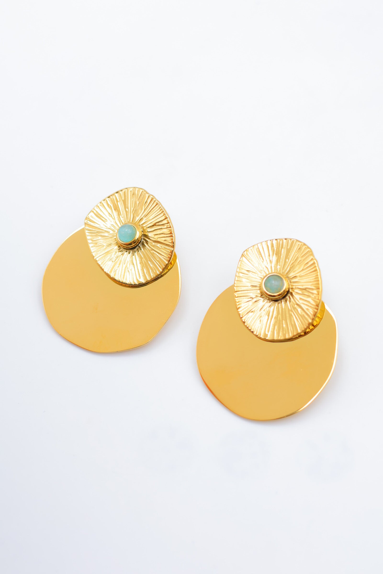 Boucles d'oreilles en acier inoxydable - TURQUOISE