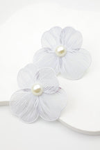 Boucles d'oreilles en acier inoxydable - BLANC