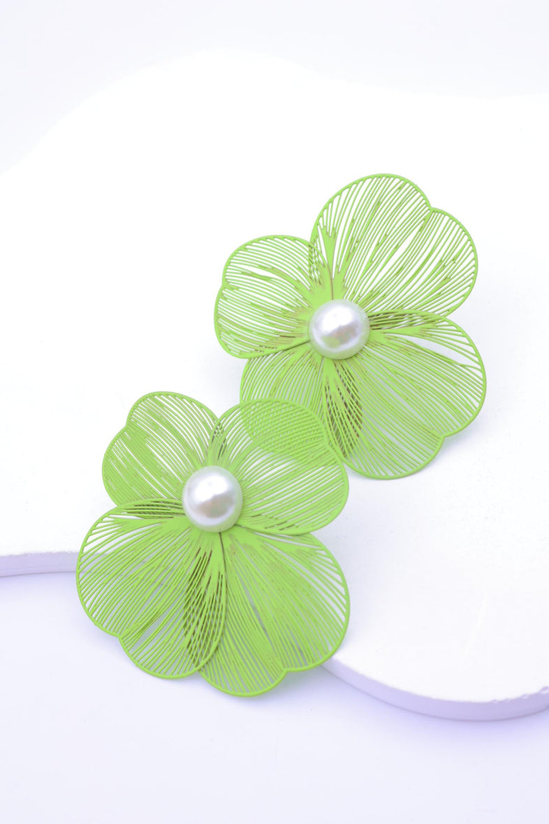 Boucles d'oreilles en acier inoxydable - VERT