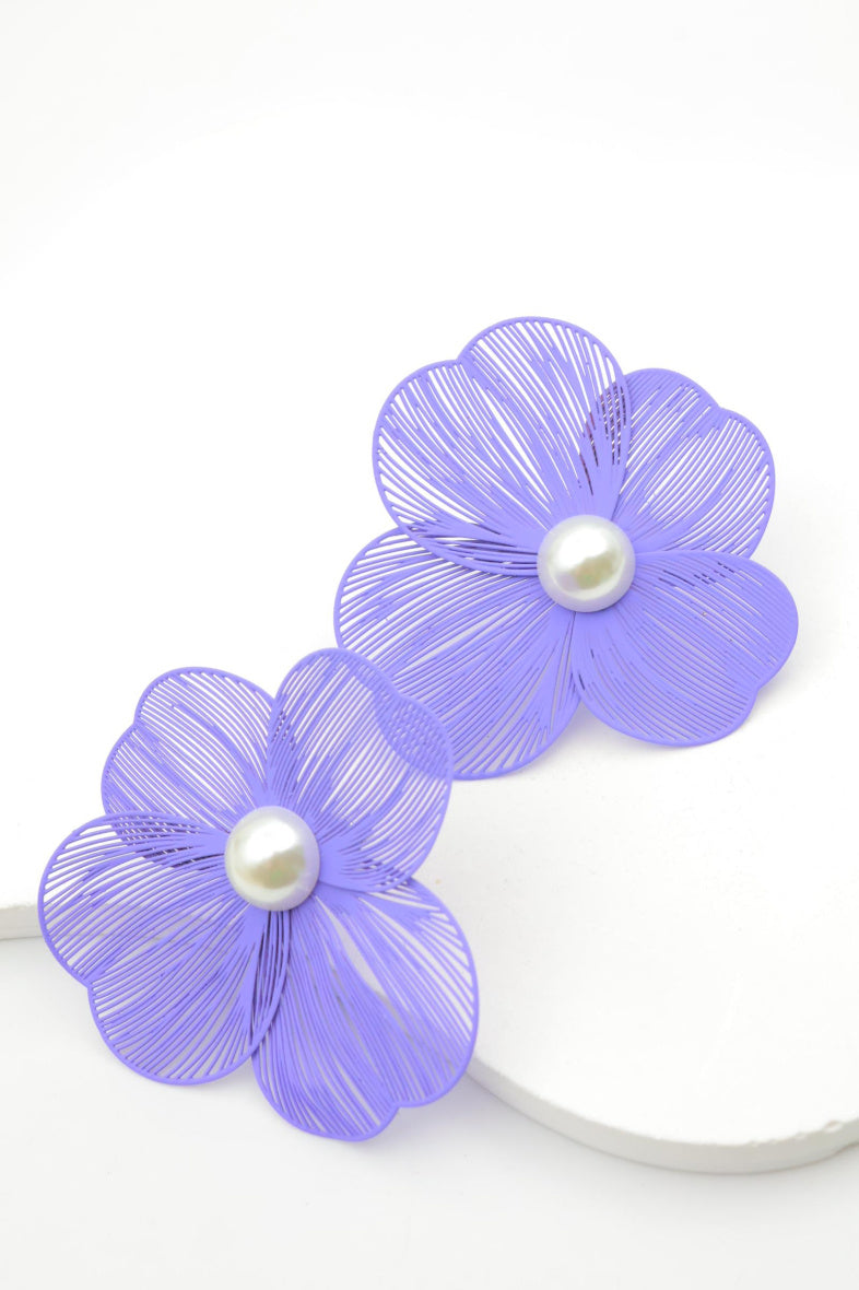 Boucles d'oreilles en acier inoxydable - VIOLET