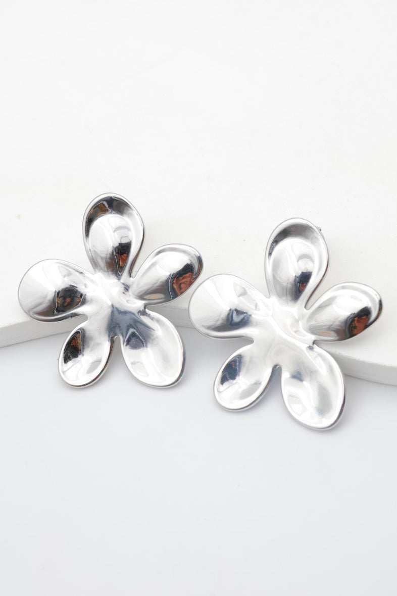 Boucles d'oreilles en acier inoxydable - ARGENT