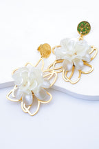 Boucles d'oreilles en acier inoxydable - BLANC